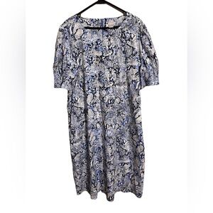 Chico's Blue and Black Midi Dress